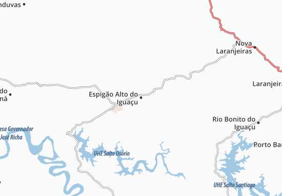 Karte Stadtplan Espigão Alto do Iguaçu