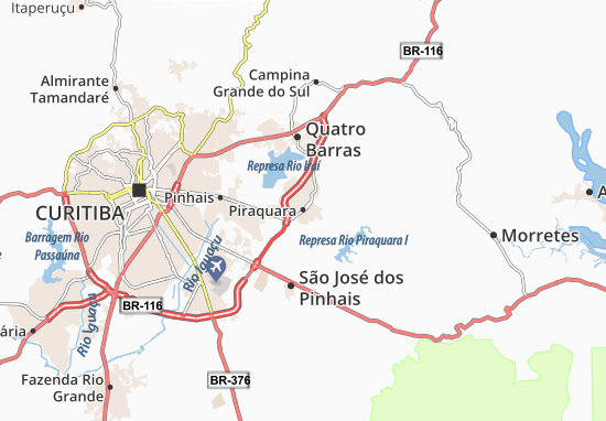 Karte Stadtplan Piraquara