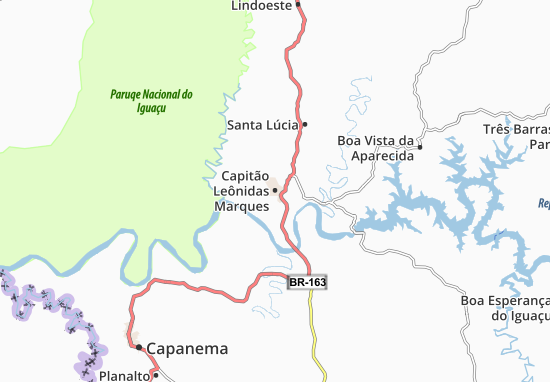 Karte Stadtplan Capitão Leônidas Marques