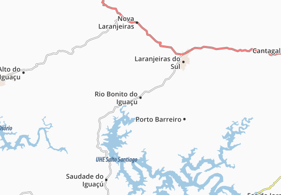 Kaart Plattegrond Rio Bonito do Iguaçu