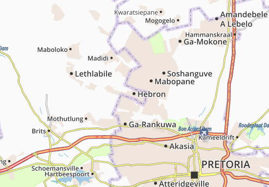 Mapa Hebron