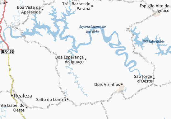 Karte Stadtplan Boa Esperança do Iguaçu