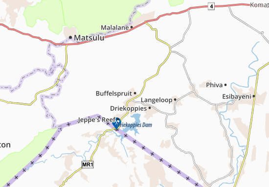 Karte Stadtplan Buffelspruit