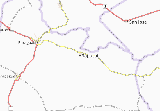 Kaart Plattegrond Sapucai