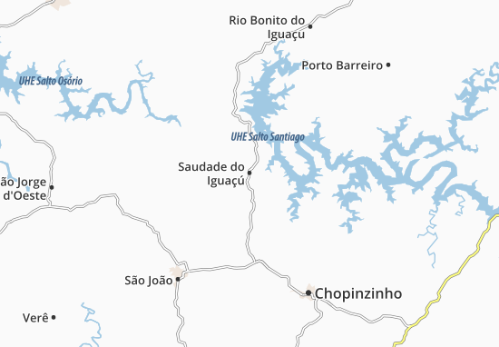 Karte Stadtplan Saudade do Iguaçú