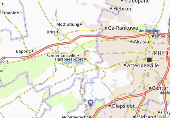 Karte Stadtplan Hartbeespoort