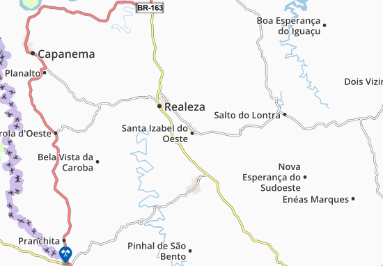 Santa Izabel do Oeste Map