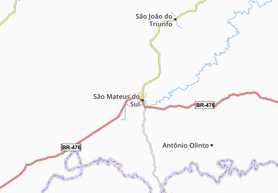 Kaart Plattegrond São Mateus do Sul