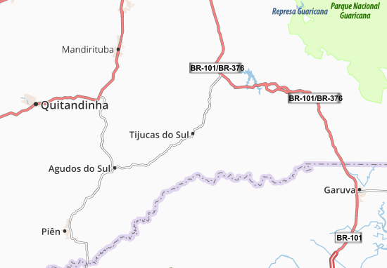 Karte Stadtplan Tijucas do Sul