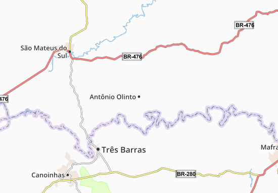 Kaart Plattegrond Antônio Olinto