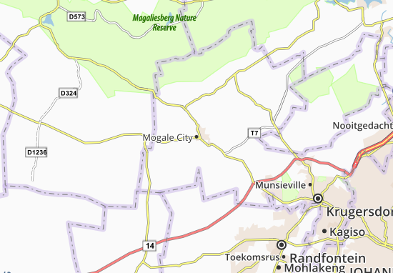 Karte Stadtplan Mogale City