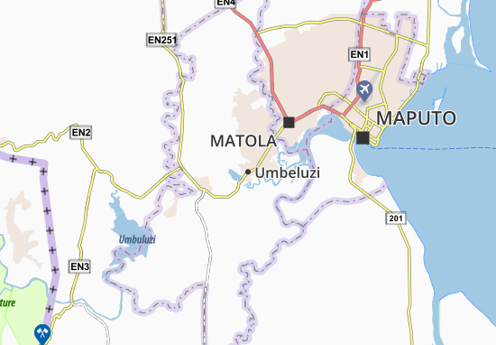 Karte Stadtplan Umbeluzi