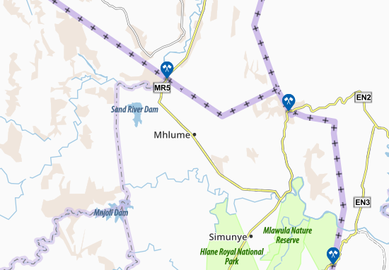 Karte Stadtplan Mhlume