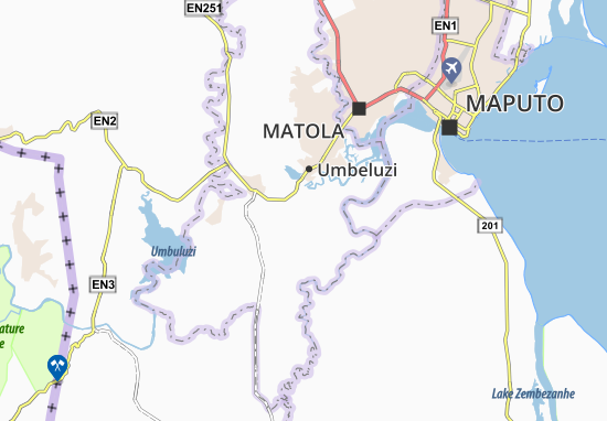Karte Stadtplan Santa Jzabel di Musumbuluko