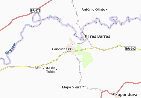 Canoinhas Map