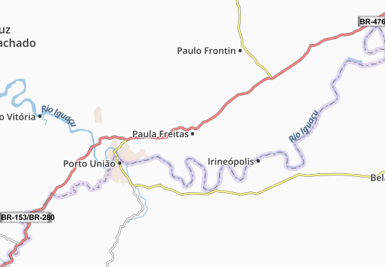 Karte Stadtplan Paula Freitas