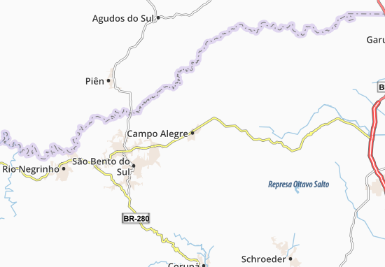 Kaart Plattegrond Campo Alegre