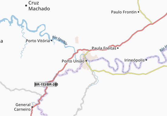 Kaart Plattegrond União da Vitória