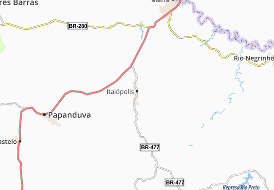 Kaart Plattegrond Itaiópolis
