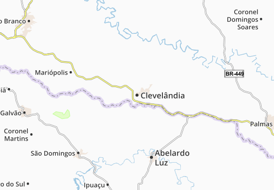 Karte Stadtplan Clevelândia