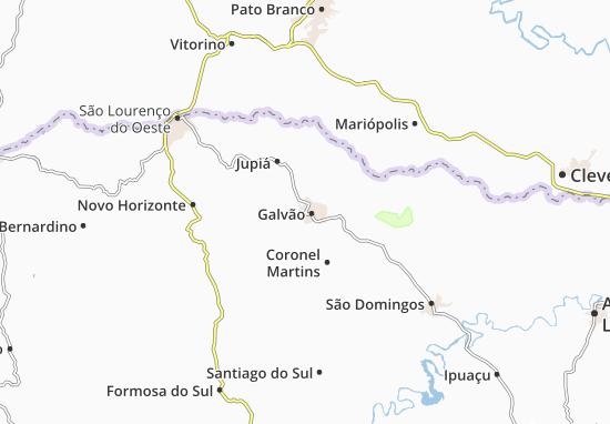 Karte Stadtplan Galvão