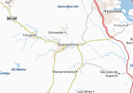 Kaart Plattegrond Jaraguá do Sul