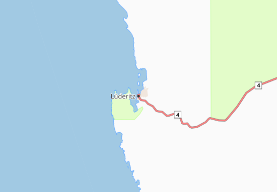 Kaart Plattegrond Lüderitz