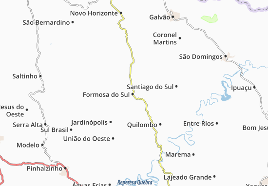 Kaart Plattegrond Formosa do Sul