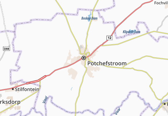 Mapa Potchefstroom