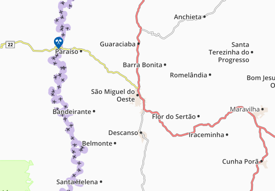Karte Stadtplan São Miguel do Oeste