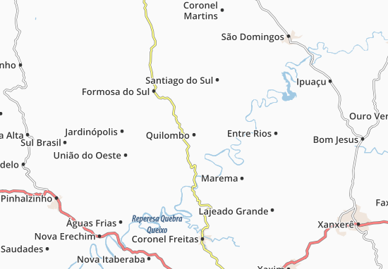 Karte Stadtplan Quilombo