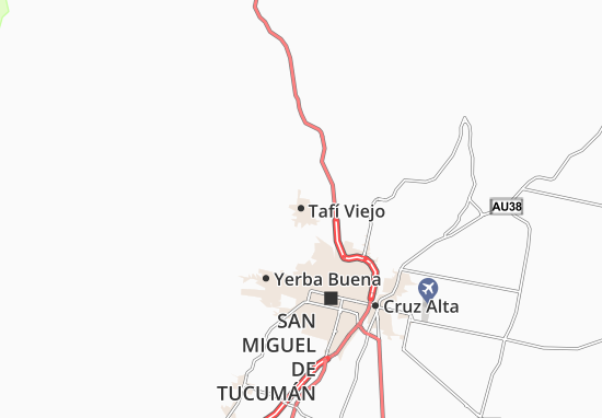 Karte Stadtplan Tafí Viejo