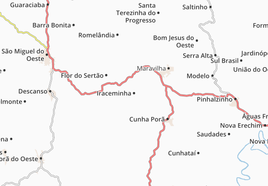 Kaart Plattegrond Iraceminha