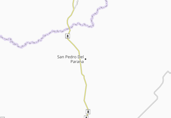 Kaart Plattegrond San Pedro Del Parana