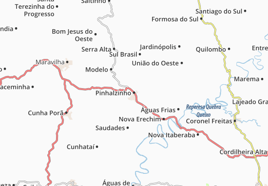 Kaart Plattegrond Pinhalzinho