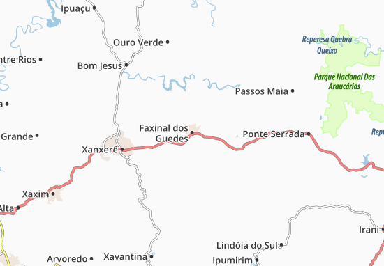 Karte Stadtplan Faxinal dos Guedes