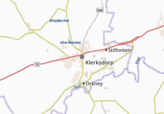 Karte Stadtplan Klerksdorp