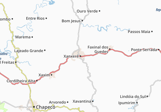 Xanxerê Map