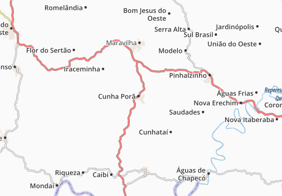 Karte Stadtplan Cunha Porã