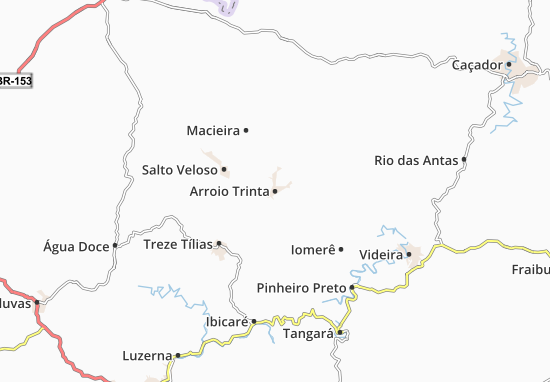 Kaart Plattegrond Arroio Trinta