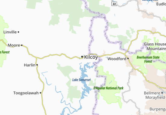 Karte Stadtplan Kilcoy
