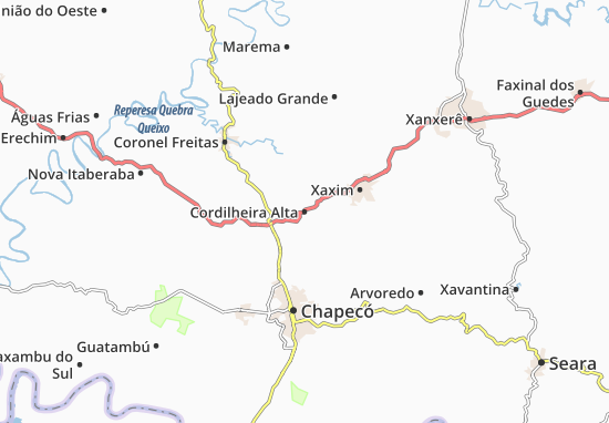 Karte Stadtplan Cordilheira Alta