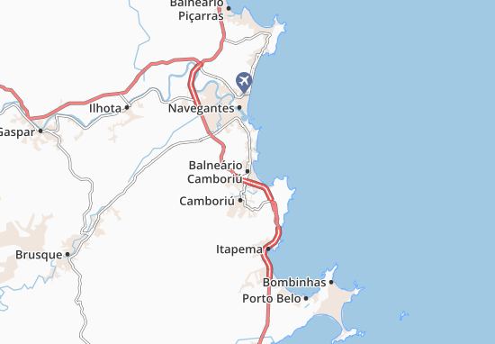 Karte Stadtplan Balneário Camboriú