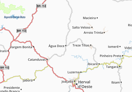 Kaart Plattegrond Água Doce