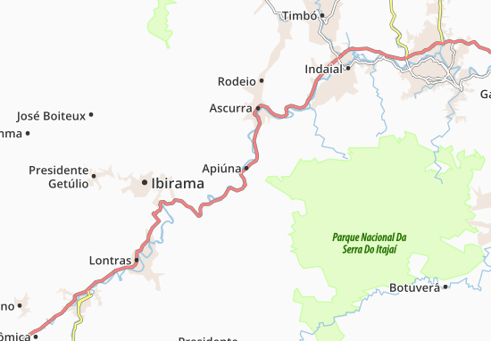 Apiúna Map