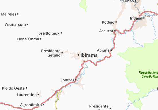 Kaart Plattegrond Ibirama