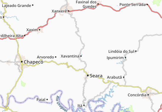 Kaart Plattegrond Xavantina