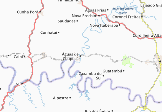 Karte Stadtplan Águas de Chapecó