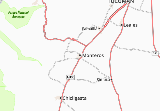 Karte Stadtplan Monteros
