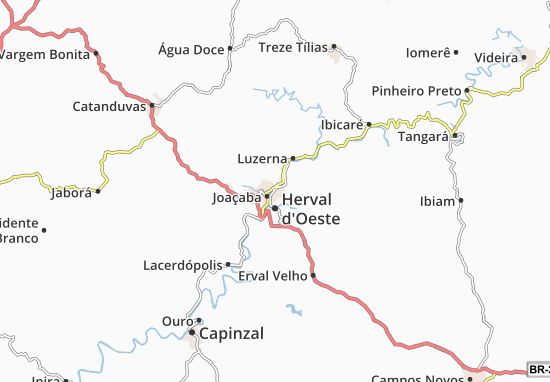 Karte Stadtplan Herval d&#x27;Oeste